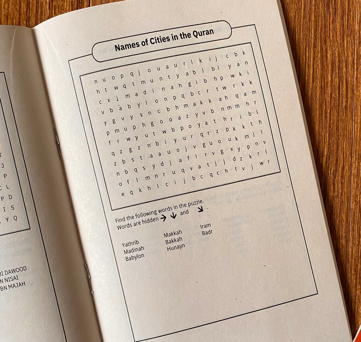 Islamic Word Search Puzzle