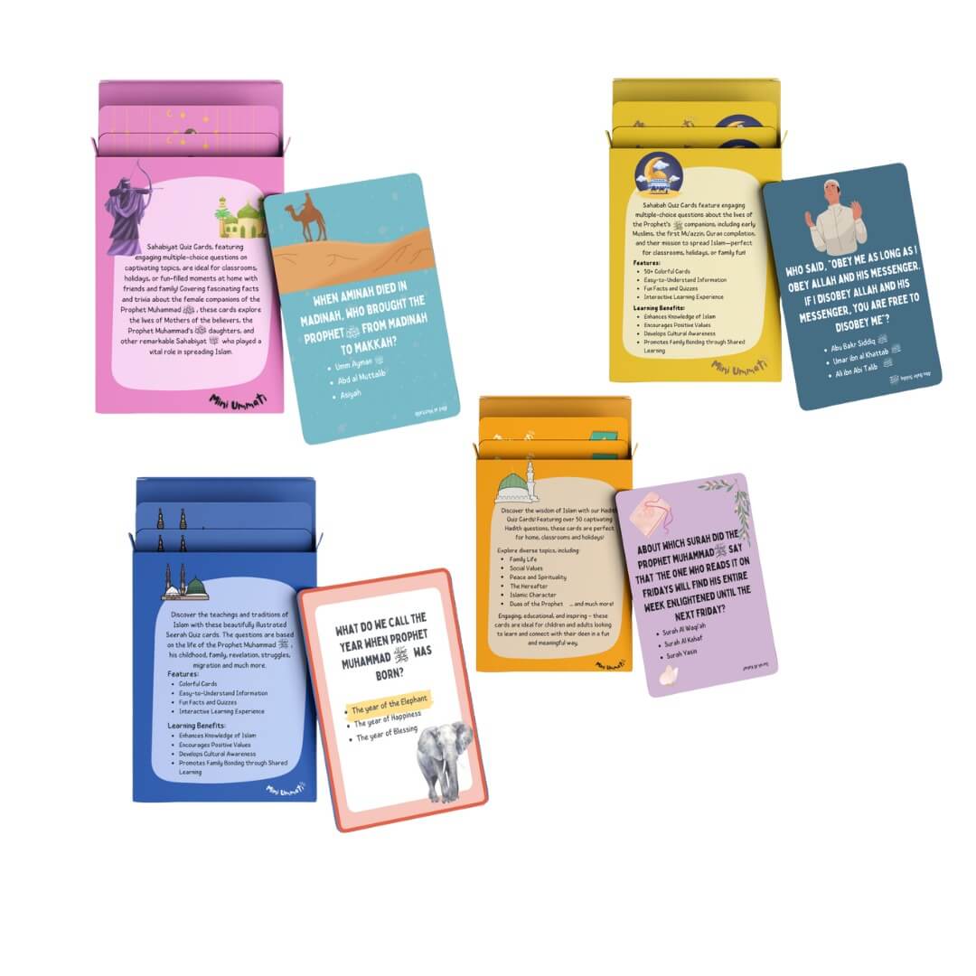 Quiz Bundle: Seerah, Hadith, Sahabah & Sahabiyat Quiz Cards
