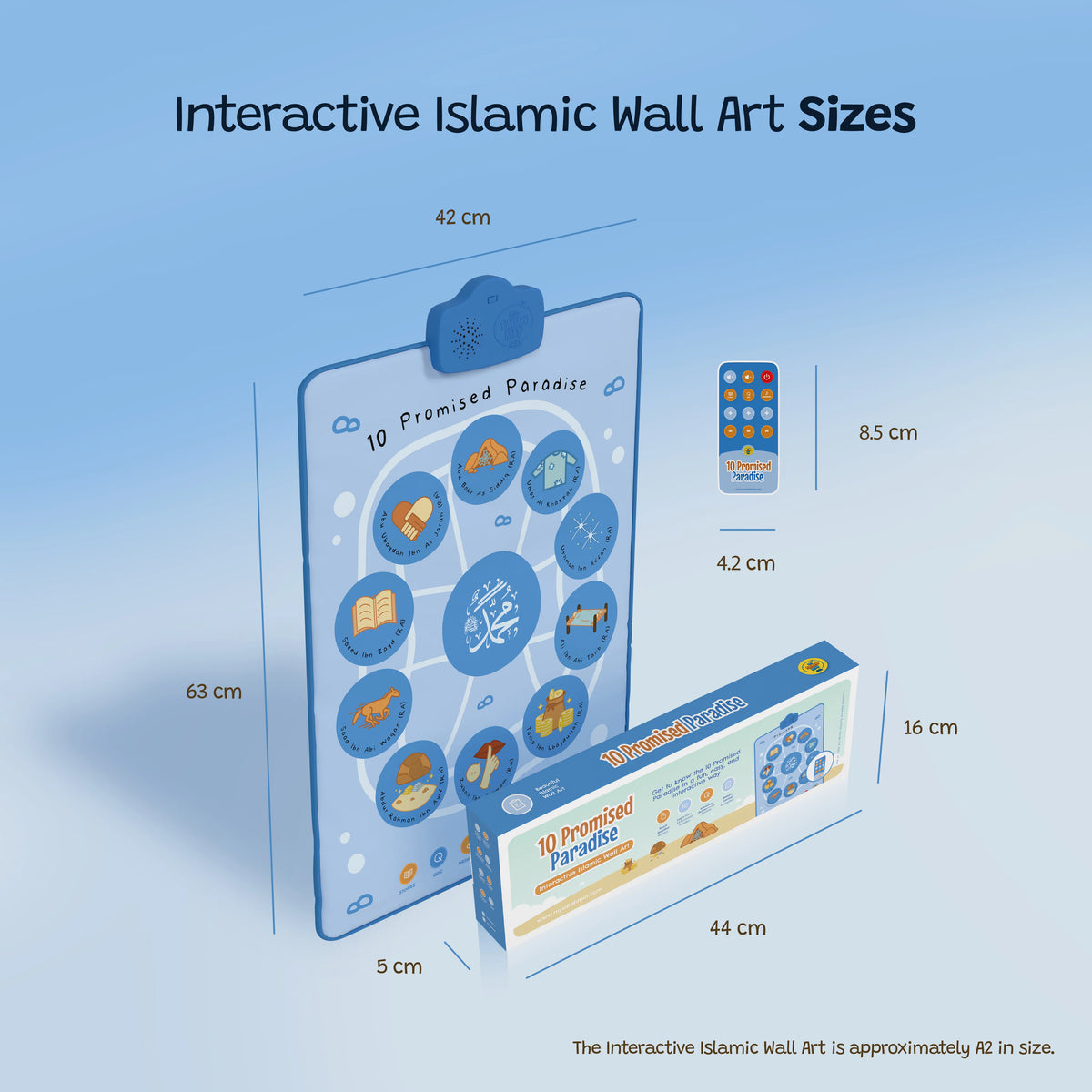 10 Promised Paradise interactive Islamic wall art and audio mat packaging