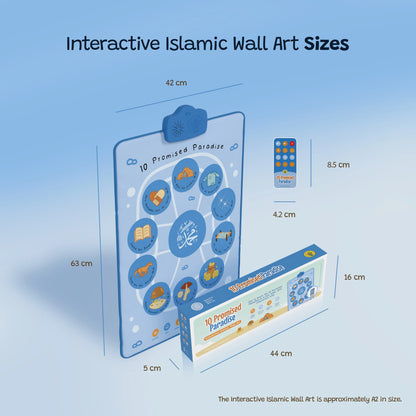 10 Promised Paradise interactive Islamic wall art and audio mat packaging
