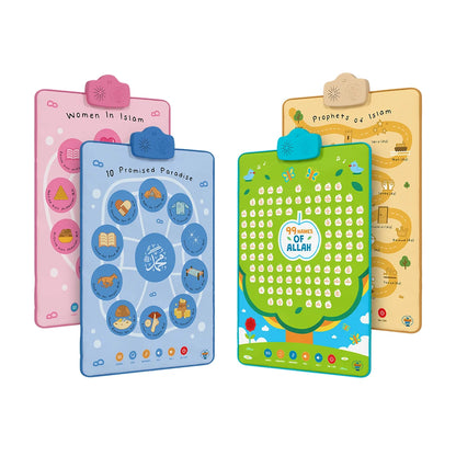 4-in-1 interactive Islamic wall art and audio mat bundle for kids