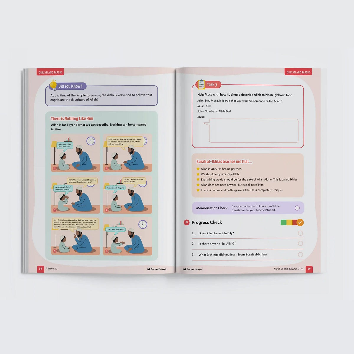Quranic Tarbiyah Qur'an & Tadabbur Level 3 textbook and workbook