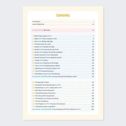 Table of contents for a book or document on a light gray background