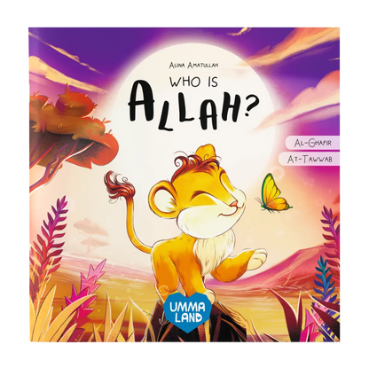 Who Is Allah Lion faceless Islamic book teaching Al-Ghafir and At-Tawwab