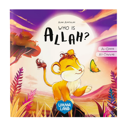 Who Is Allah Lion faceless Islamic book teaching Al-Ghafir and At-Tawwab