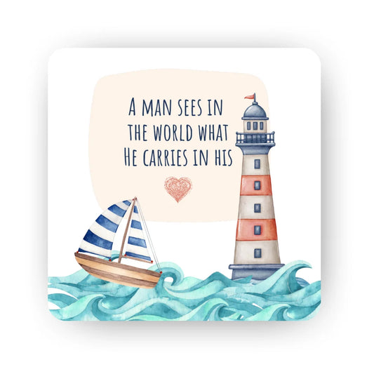 A man sees in the world what he carries in his heart Islamic fridge magnet
