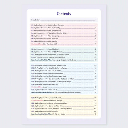 Table of contents for a book or document on a light gray background