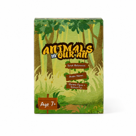 Animals in the Quran flashcards for kids – Arabic and English Islamic learning cards