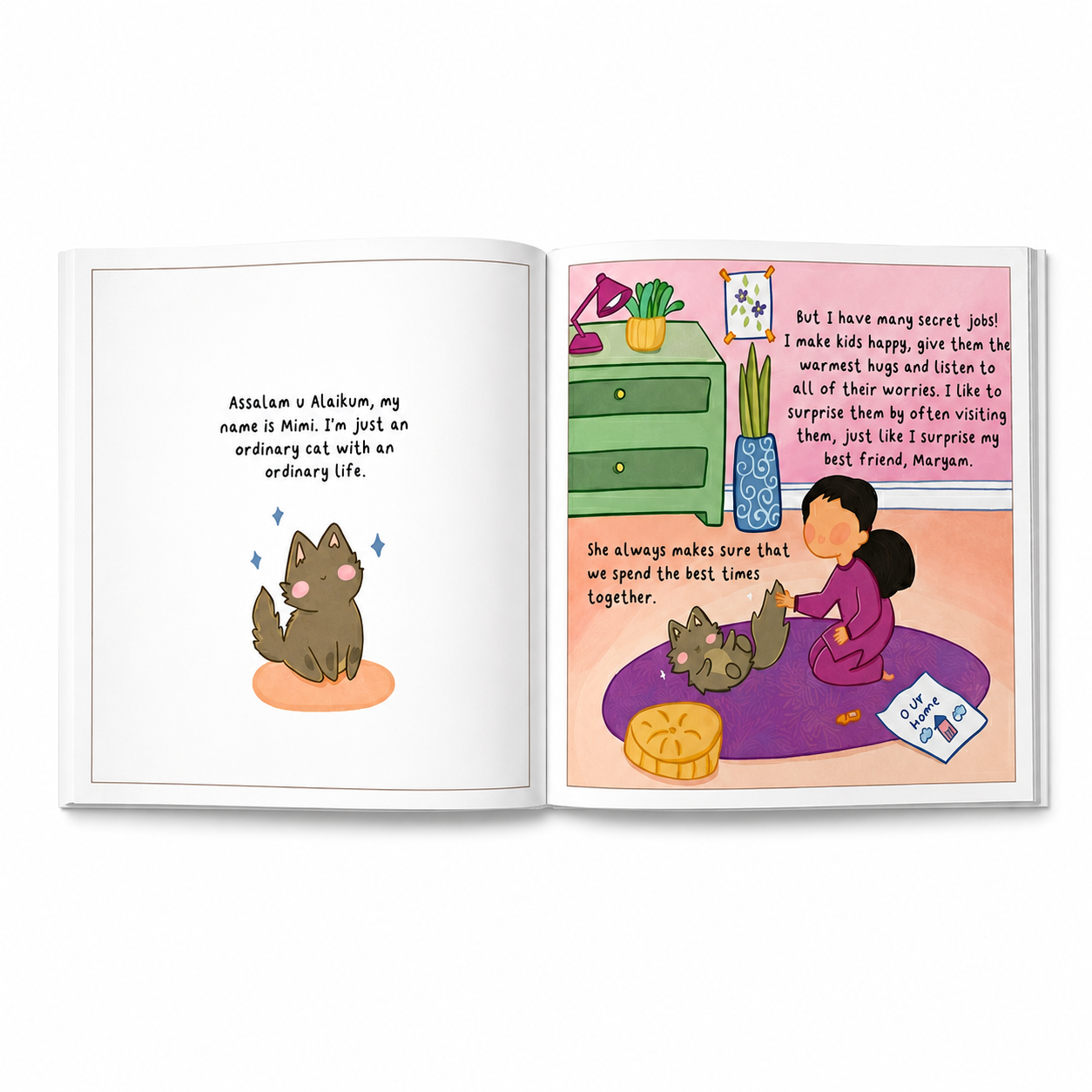 Faceless illustrations inside Maryam Mimi and the Lost Fun