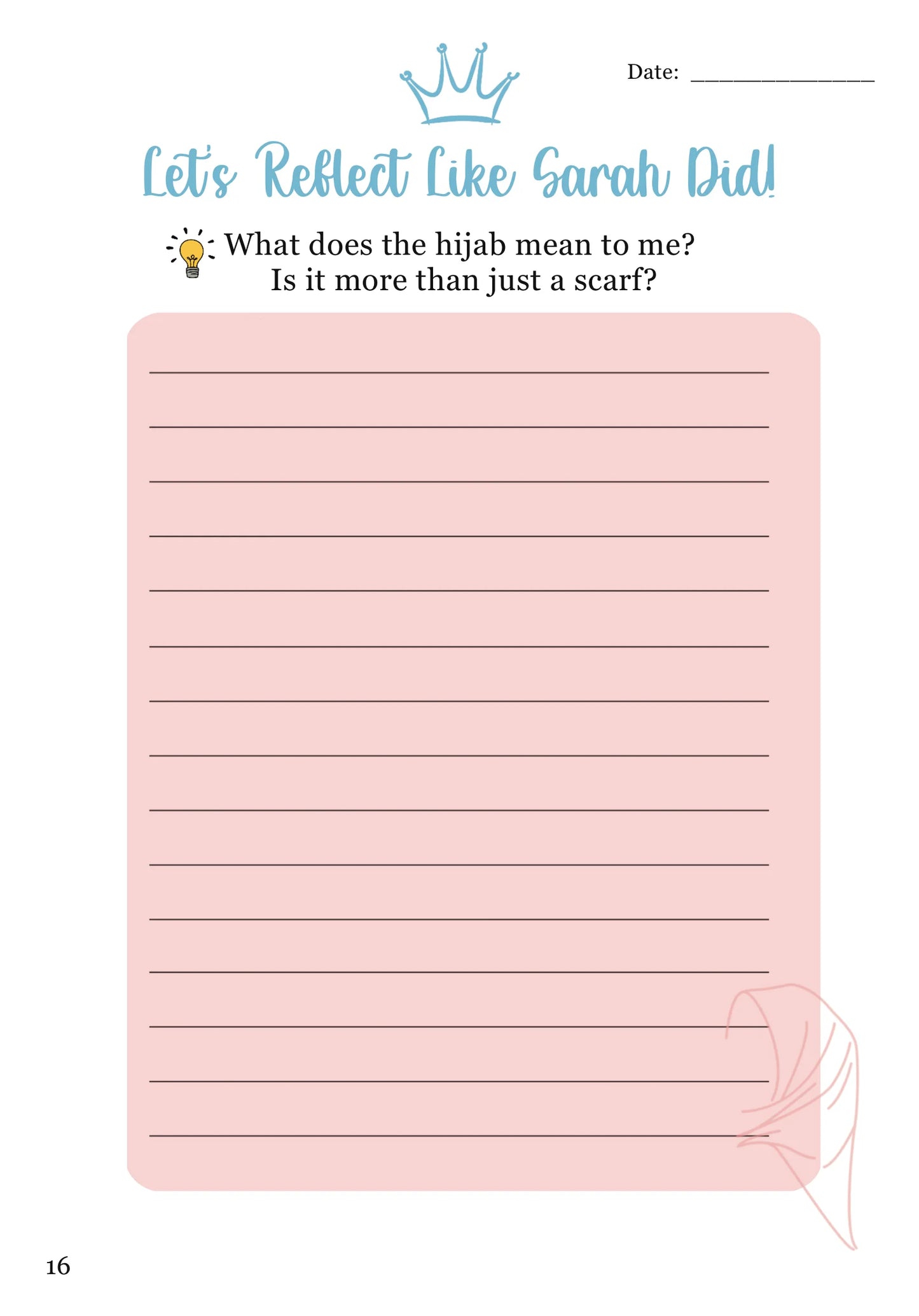 More Than a Scarf – A Hijab Journal | Islamic Book for Girls | Hijab Guide for Kids & Teens