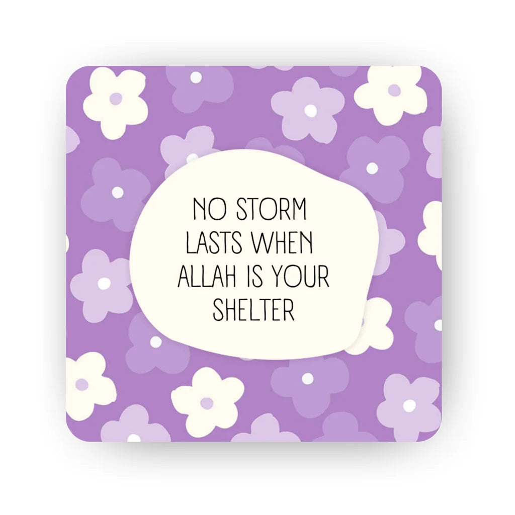 No Storm Lasts When Allah Is Your Shelter Islamic fridge magnet and Muslim faith reminder