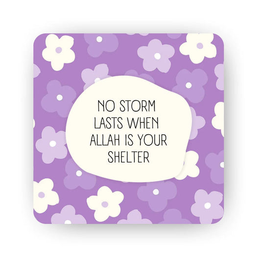No Storm Lasts When Allah Is Your Shelter Islamic fridge magnet and Muslim faith reminder