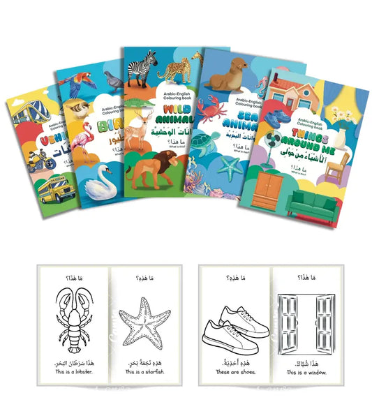 Set of 5 coloring books