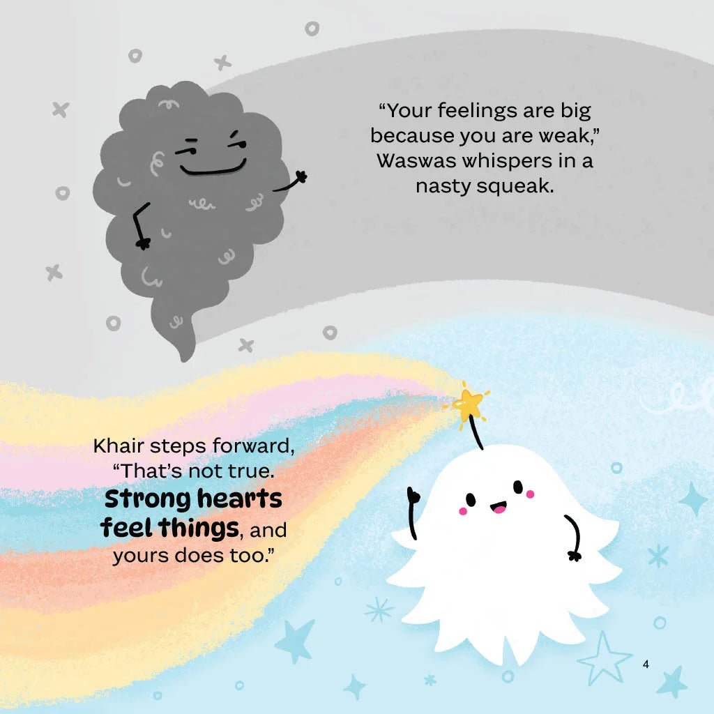 Strong hearts feel things message from Islamic emotional learning book for kids