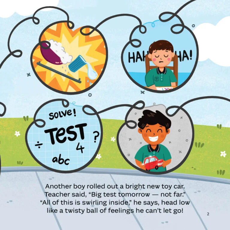 Child practising deep breathing and A‘udhu billah to manage big emotions