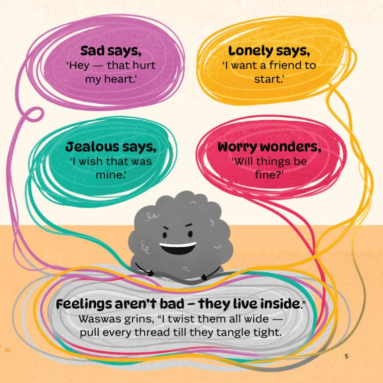 Islamic children's story showing worry jealousy and school emotions